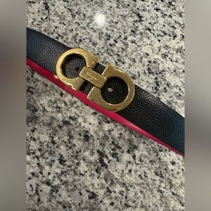 Salvatore Ferragamo Reversible & Adjustable Gancini Belt